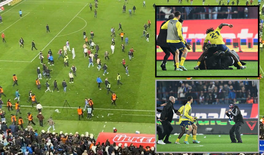 Trabzon'da tatsız son! Fenerbahçe mağlubiyeti sonrası taraftar sahaya indi